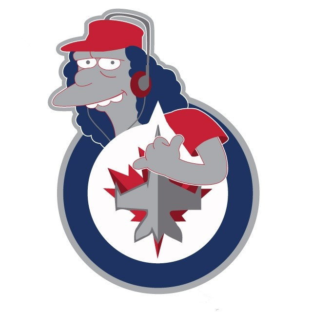 Winnipeg Jets Simpsons iron on heat transfer